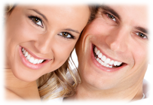 a couple with white teeth