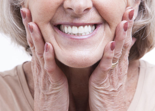 older woman with nice teeth