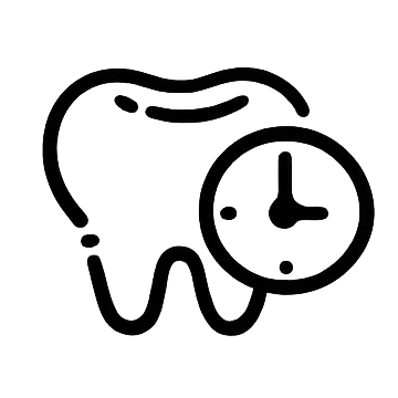 Fast dental implant treatment icon