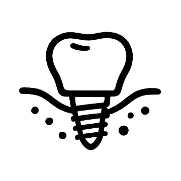 Jawbone health dental implant icon